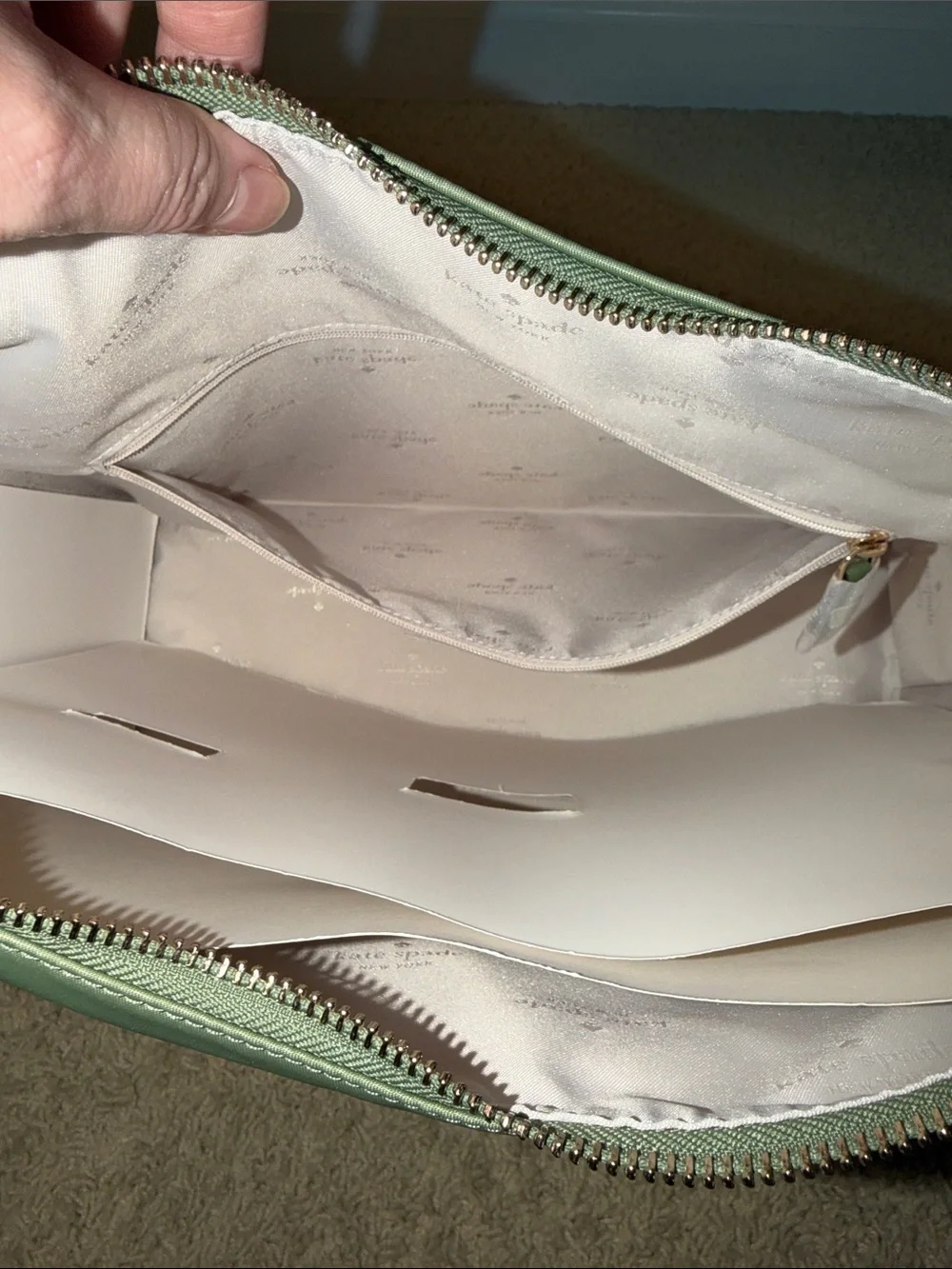kate spade Sage Green Nylon Shoulder Tote